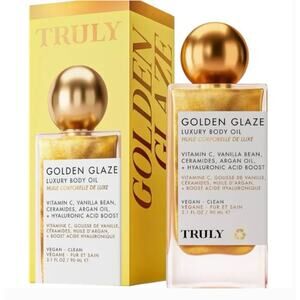 TRULY Golden Glaze Luxury Body Oil Full Size 3.1oz NIB Shimmer Hydration
